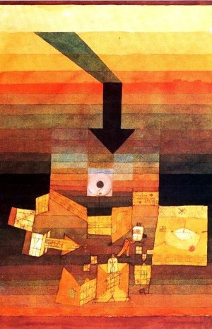 Affected Place Oil Painting by Paul Klee