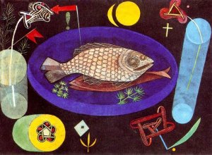 Around the Fish by Paul Klee Oil Painting Reproduction