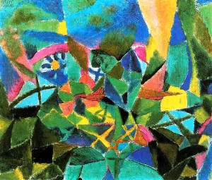 Blumenbeet Oil Painting by Paul Klee