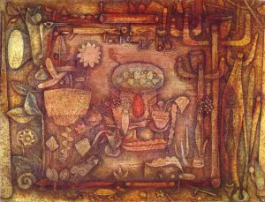 Botanical Theater Oil Painting by Paul Klee