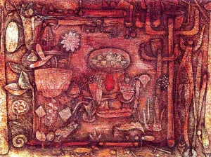 Botanical Theatre V Oil Painting by Paul Klee