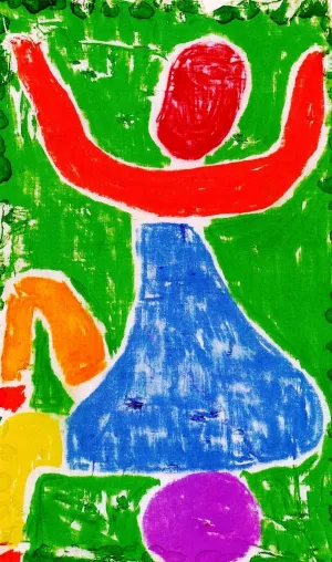 Child Playing Oil Painting by Paul Klee