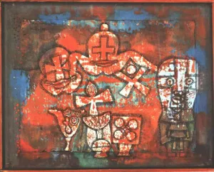 Chinese Porcelain Oil Painting by Paul Klee