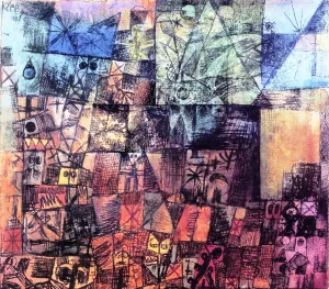 City of Tombs Oil Painting by Paul Klee