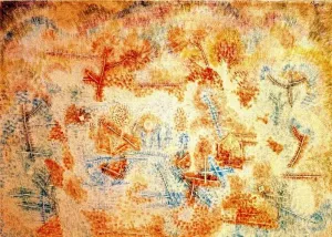 Clearing in the Forest Oil Painting by Paul Klee