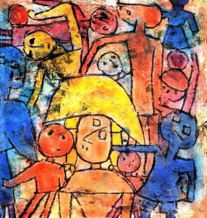 Colorful Group by Paul Klee Oil Painting Reproduction