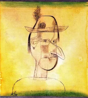 Comic Character from a Bavarian Folk Play Oil Painting by Paul Klee