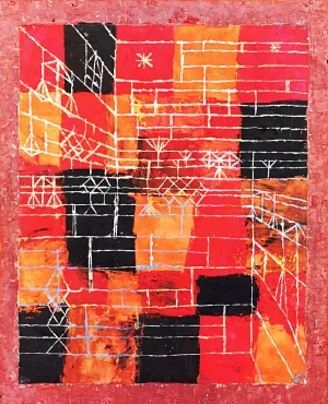 Configuration Perspective Oil Painting by Paul Klee