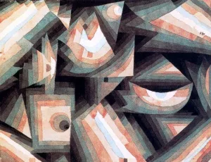 Crystal Gradation Oil Painting by Paul Klee