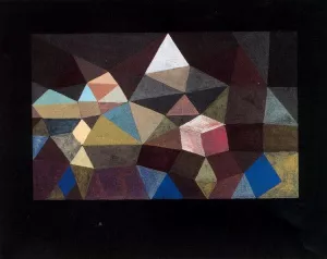 Crystalline Landscape Oil Painting by Paul Klee