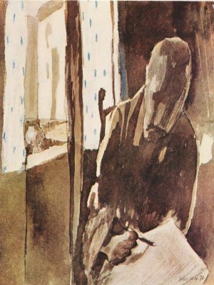 Der Zeichner am Fenster also known as The Artist at the Window by Oil Painting Reproduction