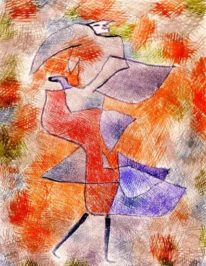 Diana in the Autumn Wind Oil Painting by Paul Klee