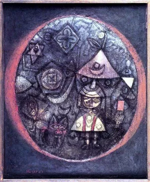 Dwarf Fairy Tale Oil Painting by Paul Klee