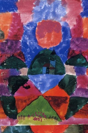 Ein Druck von Tegernsee Oil Painting by Paul Klee