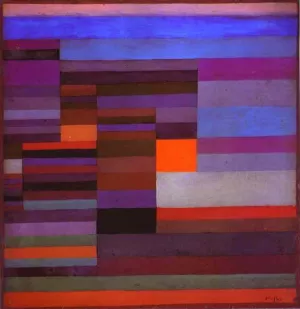 Fire Evening Oil Painting by Paul Klee