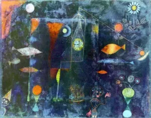 Fish Magic Oil Painting by Paul Klee