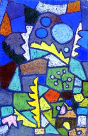 Flower Garden Oil Painting by Paul Klee