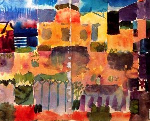 Garden of the European Colony of Saint-Germain in Tunish by Paul Klee Oil Painting Reproduction