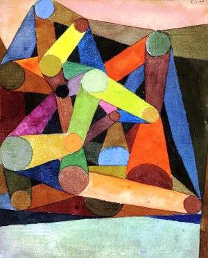 Geoffneter Berg Oil Painting by Paul Klee