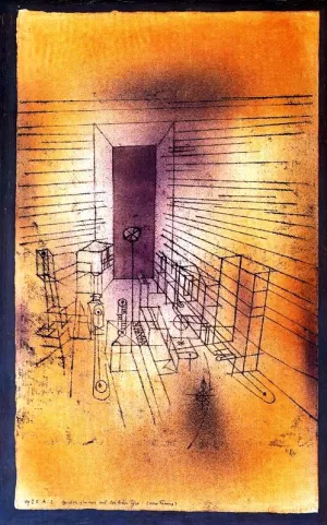 Ghost Room with Large Doors Oil Painting by Paul Klee