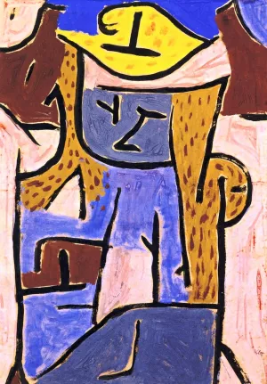 Girl with a Yellow Hat Oil Painting by Paul Klee