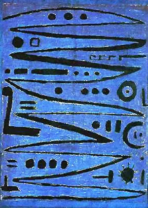 Heroic Fidding Oil Painting by Paul Klee