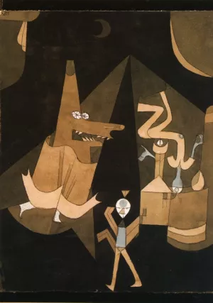 Hexen-scene Oil Painting by Paul Klee