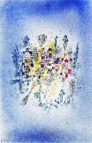 Houses in the Park Oil Painting by Paul Klee