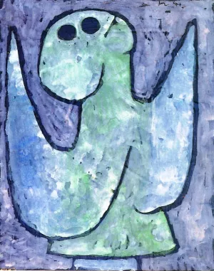 Listening Angel Oil Painting by Paul Klee