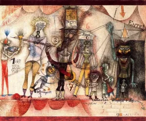 Music at the Fair Oil Painting by Paul Klee