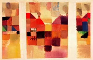 Northern Village Oil Painting by Paul Klee