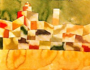 Oriental Architecture Oil Painting by Paul Klee