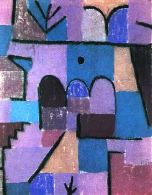 Oriental Garden Oil Painting by Paul Klee