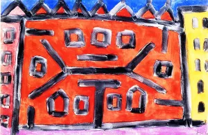 Palace Oil Painting by Paul Klee