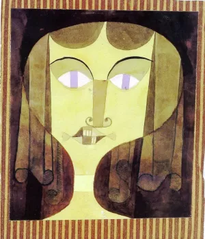 Portrait of a Violet-Eyed Woman Oil Painting by Paul Klee