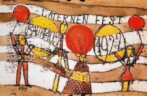 Postcard for the Feast of Lanterns Staatliches Bauhaus in Weimar by Oil Painting Reproduction