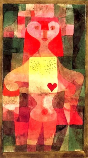 Queen of Hearts Oil Painting by Paul Klee