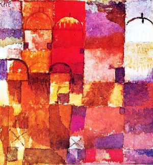 Red and White Domes by Paul Klee Oil Painting Reproduction