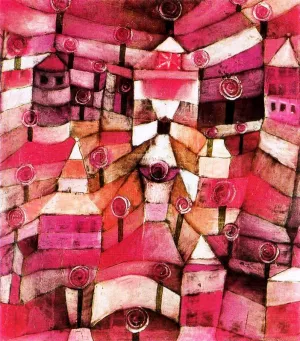 Rose Garden Oil Painting by Paul Klee