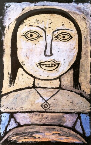 Sick Girl Oil Painting by Paul Klee