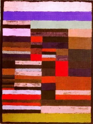 Single Measurement of the Height of the Layers Oil Painting by Paul Klee