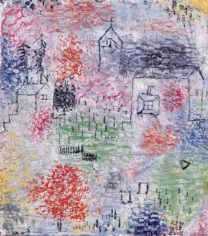 Small Landscape with the Village Church Oil Painting by Paul Klee