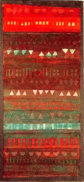 Small Structure in Layers Oil Painting by Paul Klee