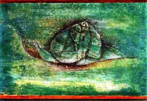 Snail Oil Painting by Paul Klee