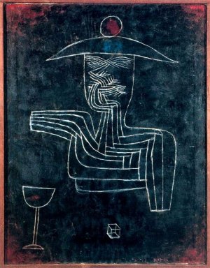 Spirit Drinking and Gambling Oil Painting by Paul Klee