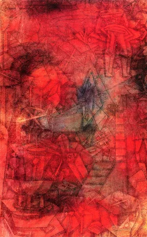 Stage Rehearsal Oil Painting by Paul Klee