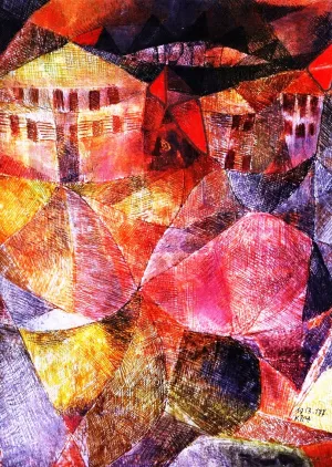 The Hotel Oil Painting by Paul Klee