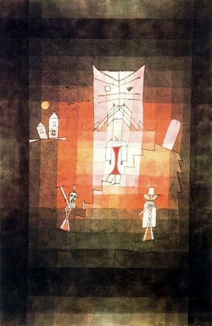 The Mountain of the Sacred Cat Oil Painting by Paul Klee