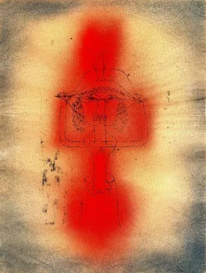 The Singer of the Comic Opera Oil Painting by Paul Klee