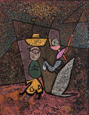 The Travelling Circus Oil Painting by Paul Klee